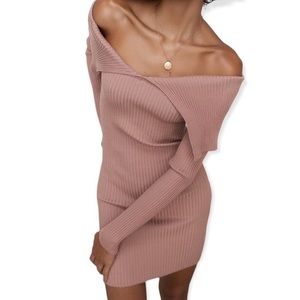 Zara mauve knit dress